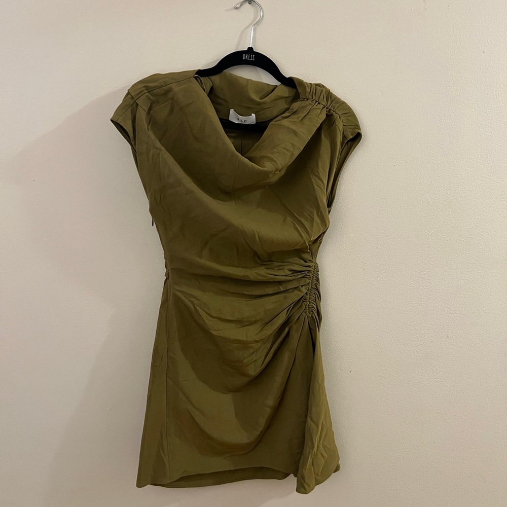A.L.C. Poppy Ruched Off-The-Shoulder Mini Dress